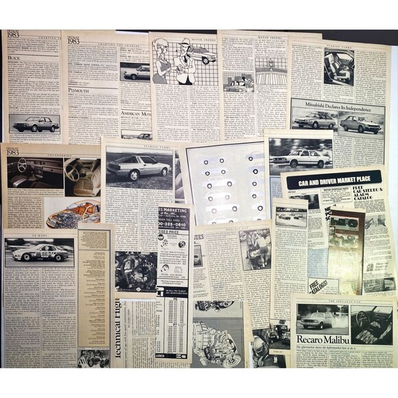 Ephemera 27+ Pages 3.5oz. Pictures Articles Car & Driver Magazine October 1982 - Picture 2 of 2